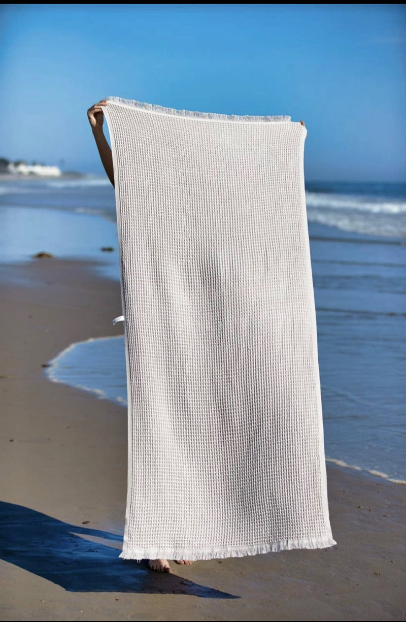 White 100% Finely Loomed Turkish Cotton Oversized Towel