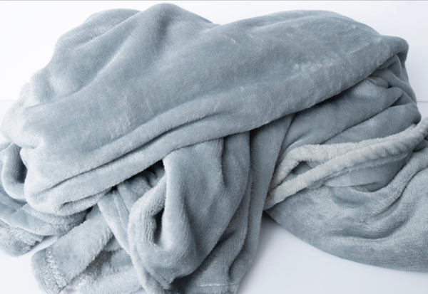 Peaceful Pickings Extra Large Gentle Throw Blanket - Slate Gray or Ivory